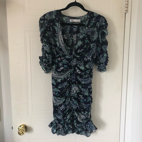 ZARA Draped Mini Dress - Picture 2 of 16